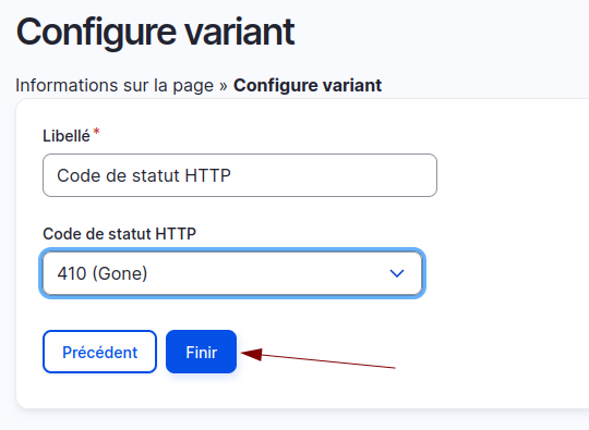 code status sélection